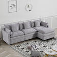 L-Shaped-Chenille-Sectional-Sofa-with-Ottoman-–-Spacious-3-Seater-Couch-in-Light-Gray-Sofas-&-Sectionals