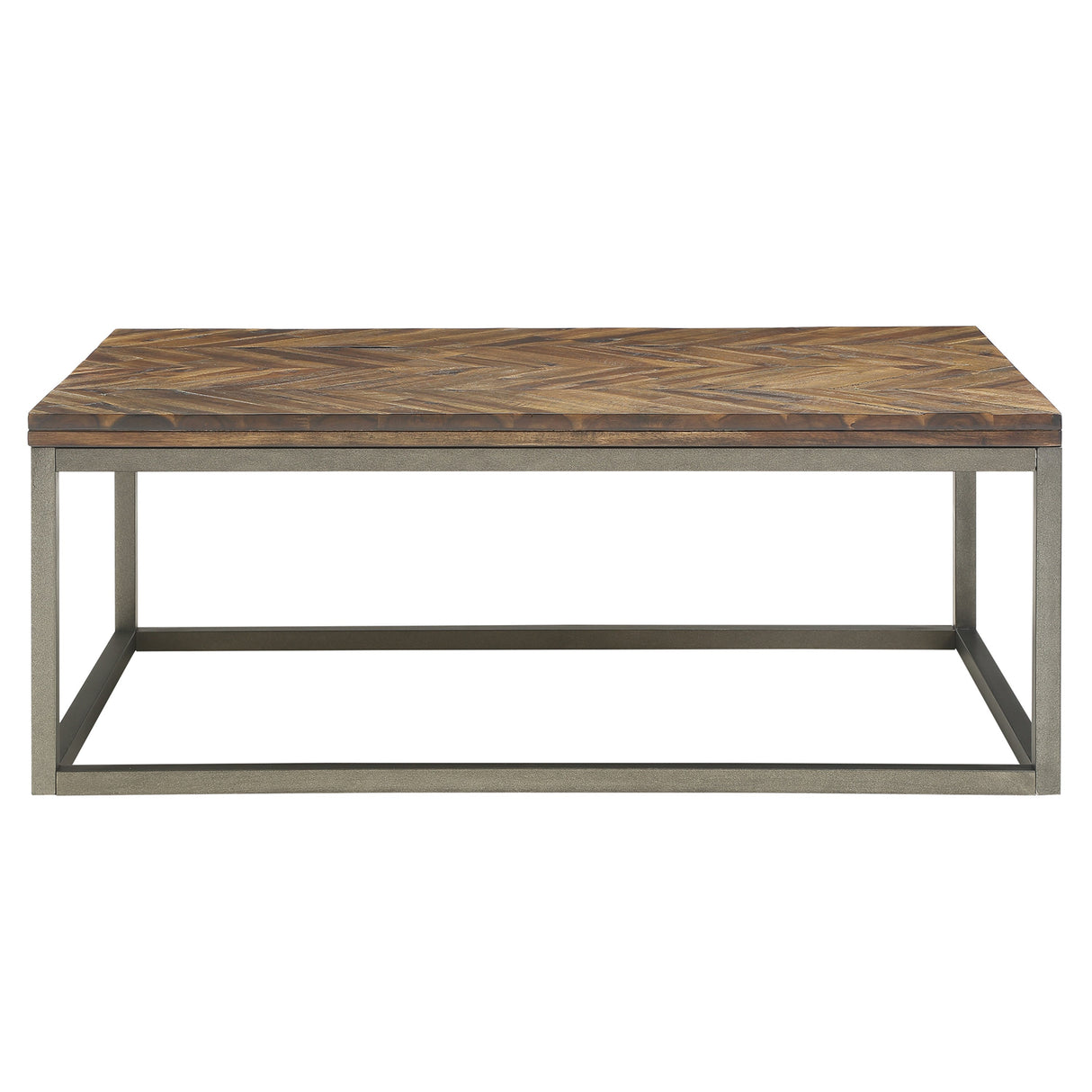 Lorenzo Chevron Acacia Wood & Metal Table Collection