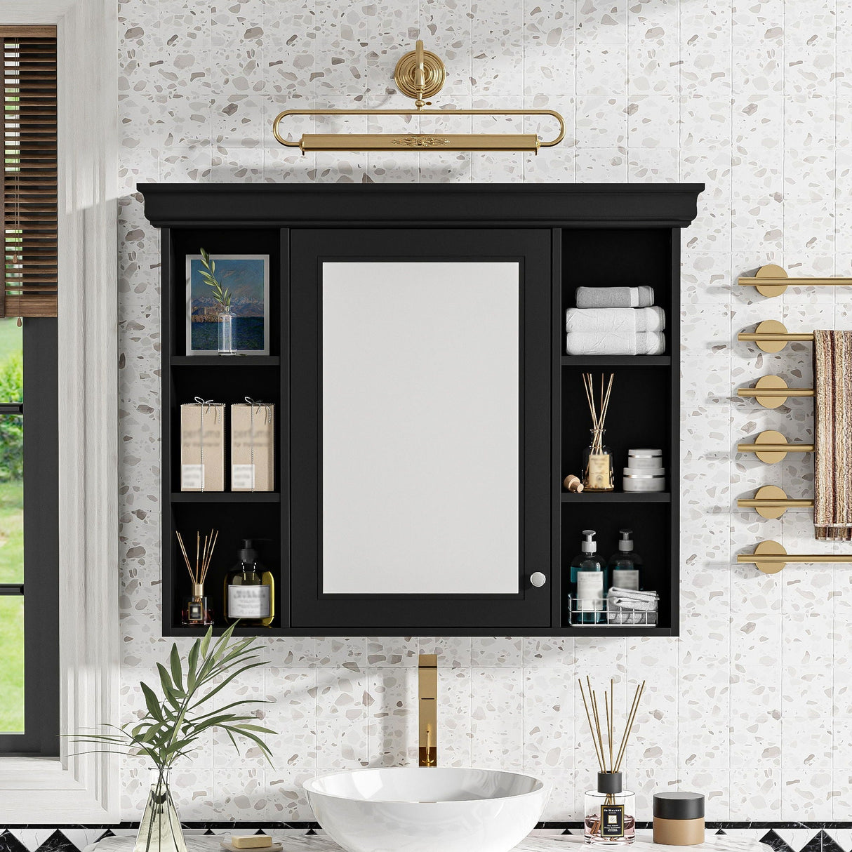 Wall Mounted Bathroom Storage Cabinet With Mirror Door