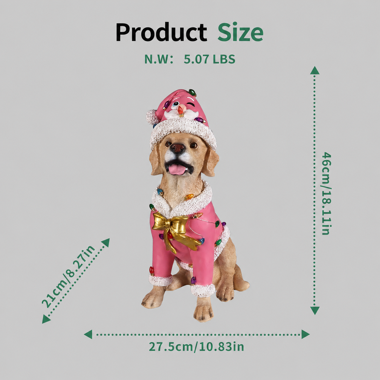 Christmas Labrador Retriever Statue