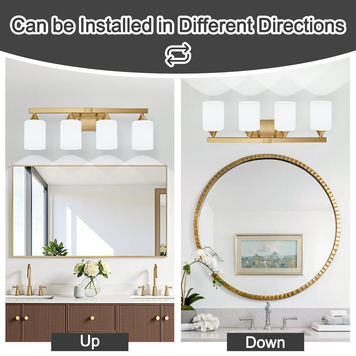 4-Light Brushed Bathroom Vanity Wall Light