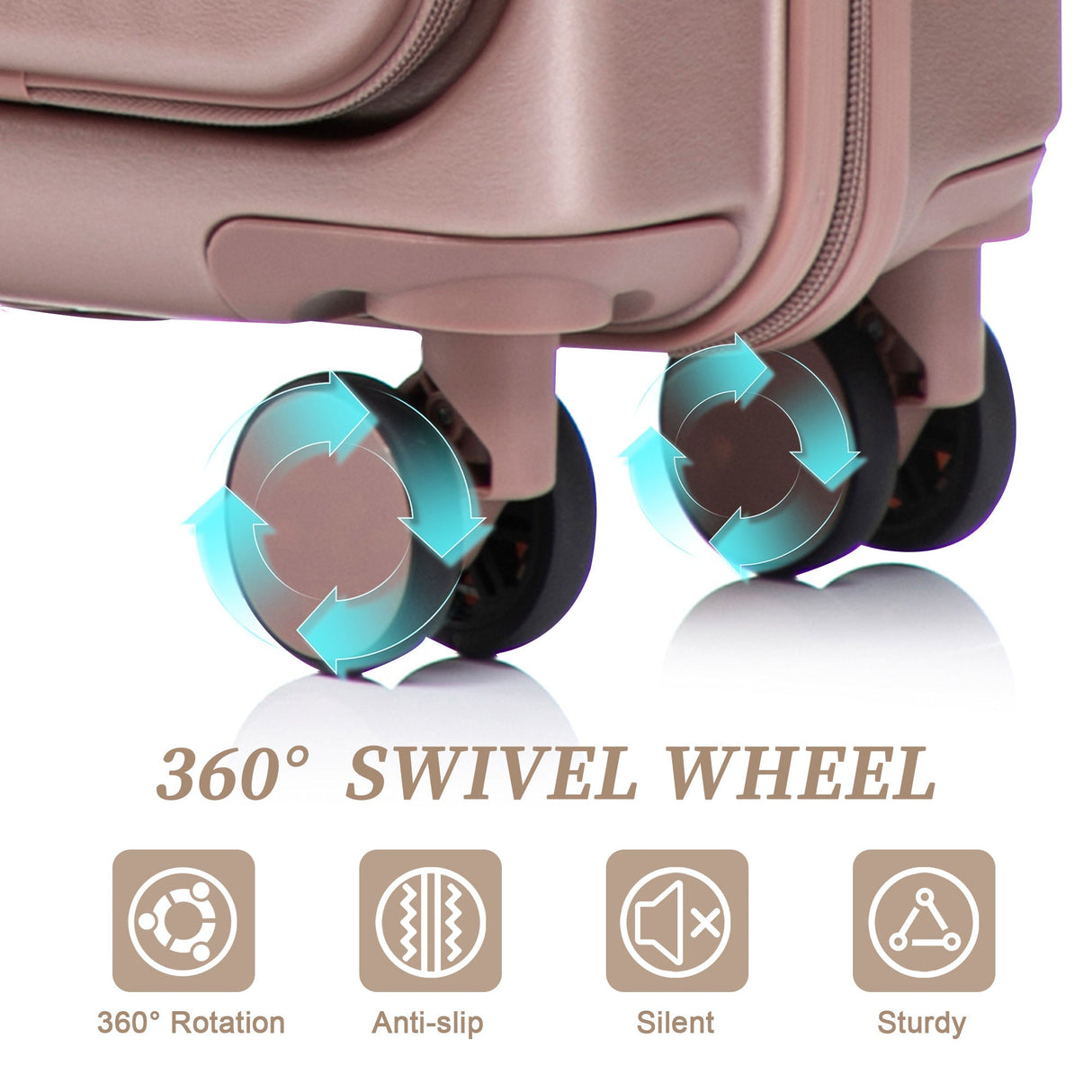 14'/20' 2-Piece ABS Spinner Wheel Luggage Set