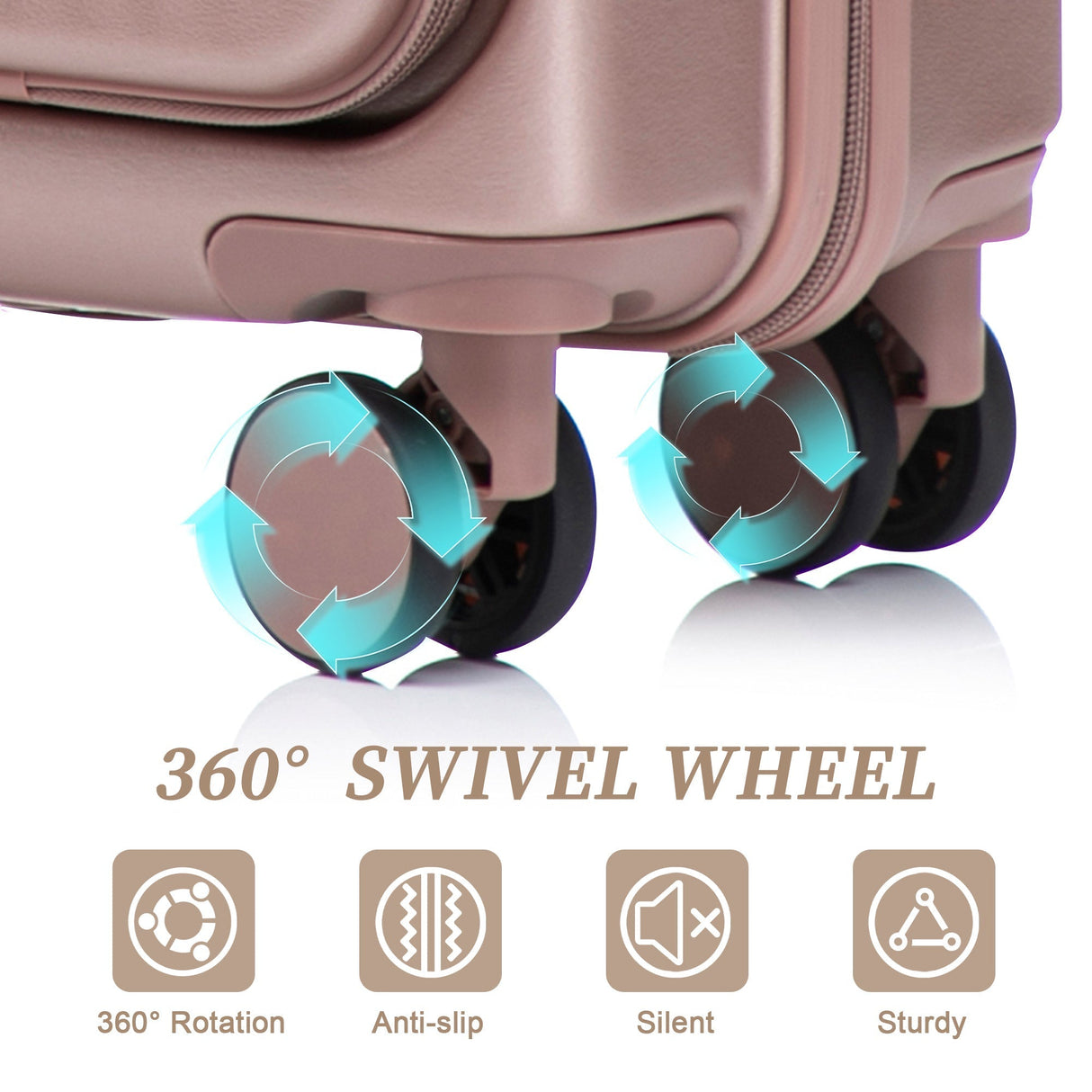 14'/20' 2-Piece ABS Spinner Wheel Luggage Set
