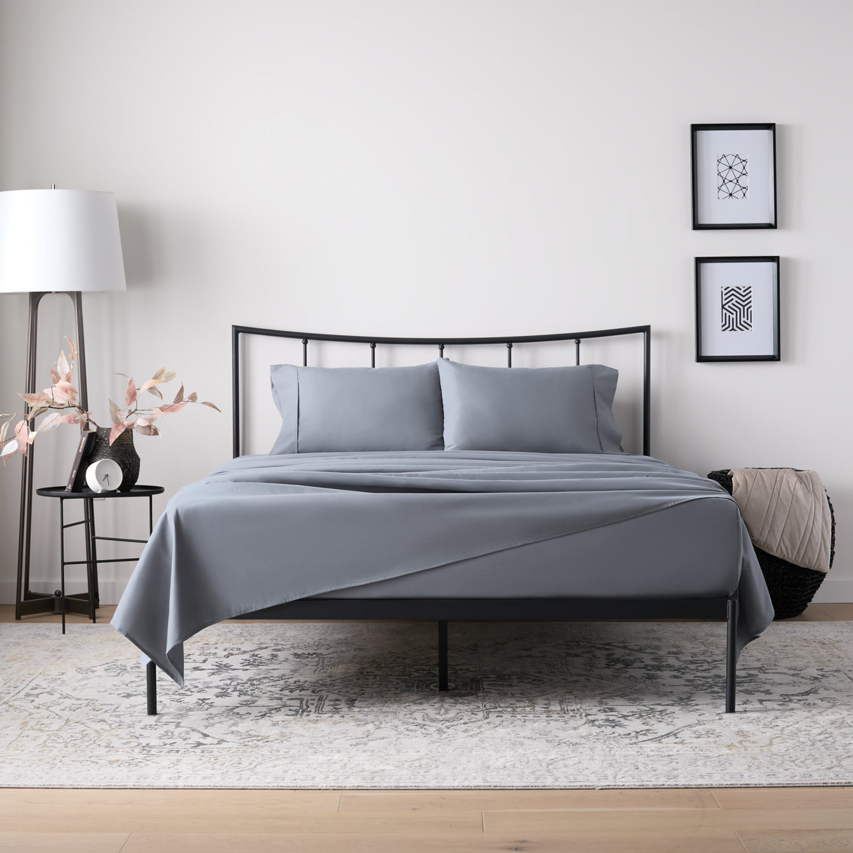 Weekender 90gsm Microfiber Sheet SetTwinCharcoal