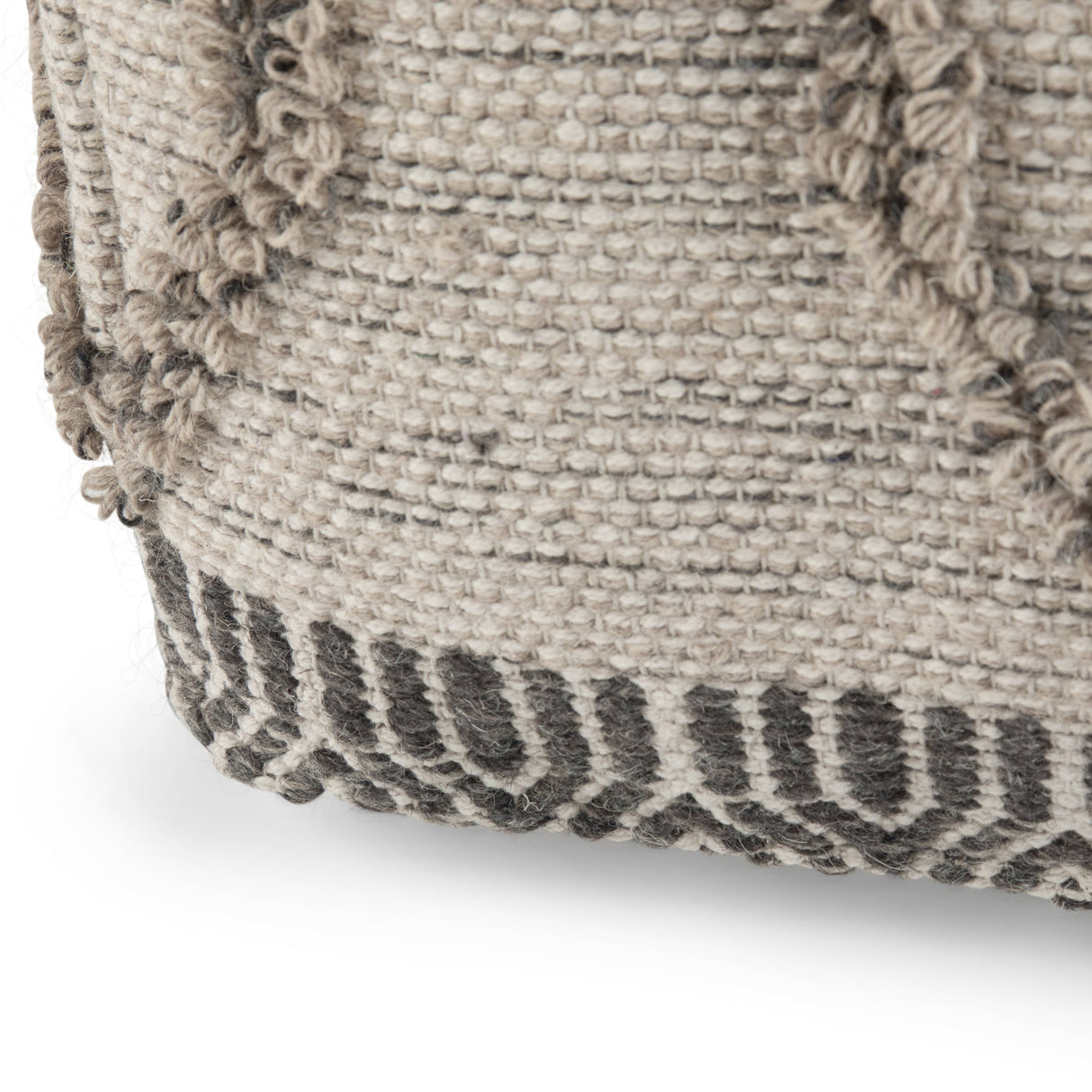 Sweeney Square Pouf Grey/Natural