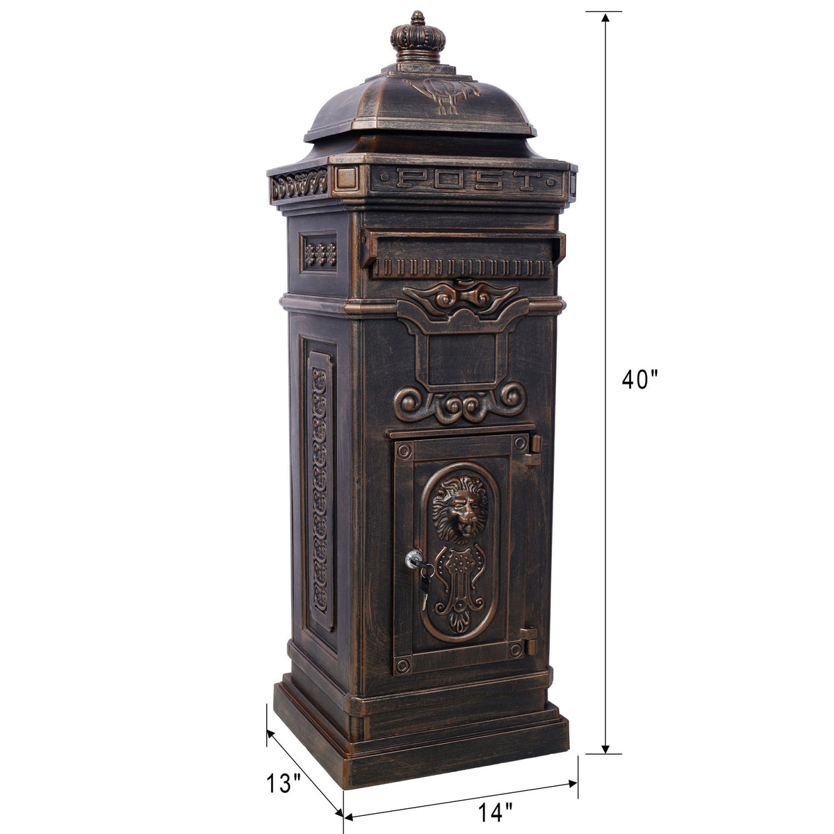 Mailboxs Residential Large-Capacity Letter Box, Rainproof Postbox Statue