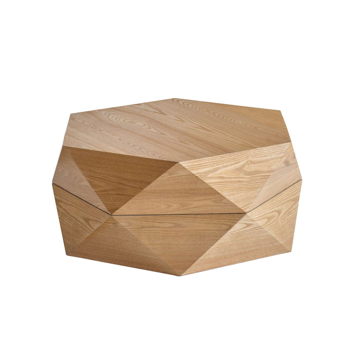 36.61'' Retro Style Polygon Flip Top Coffee Table