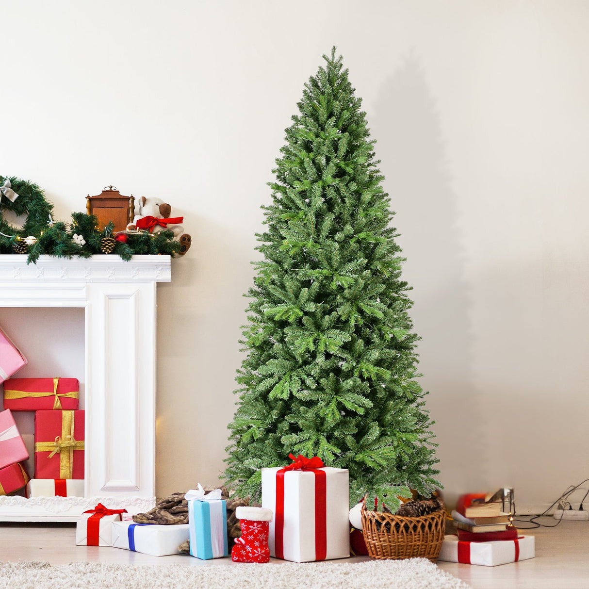 7FT Christmas Tree with 1375 PE+PVC Tips