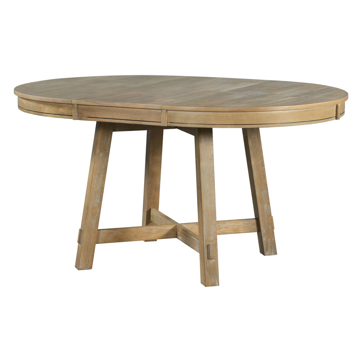Gia Round Extendable Dining Table with 16" Leaf Wood