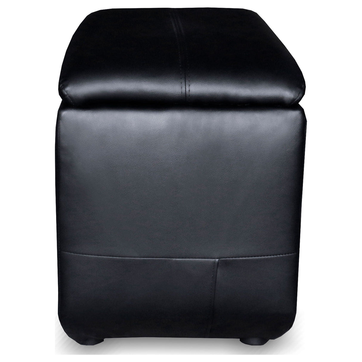 Greenfield - 4 Seater Home Theater With Wedge Console Recliners With Built In Storage And Cup Holders - Black