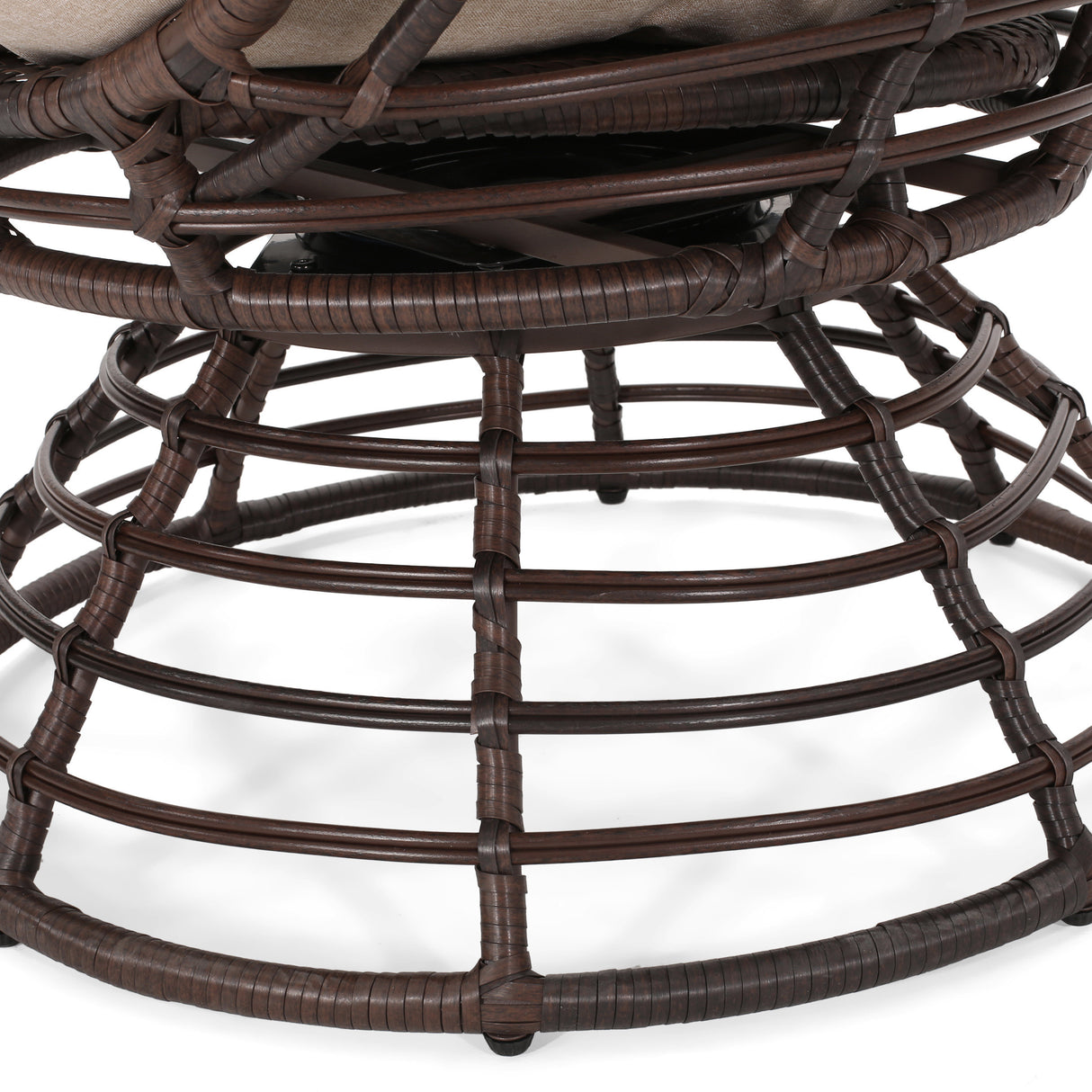 Robertson Handwoven Swivel Wicker Egg Chair