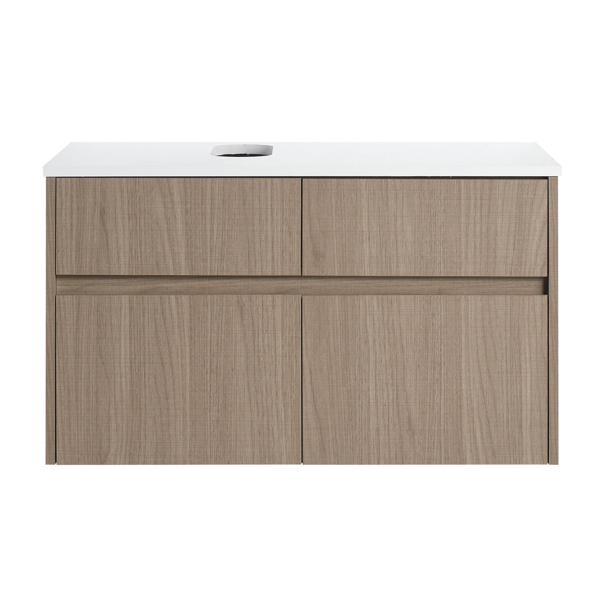 32-Inch Wall-Mounted Bathroom Vanity with Soft Close Doors and Drawer