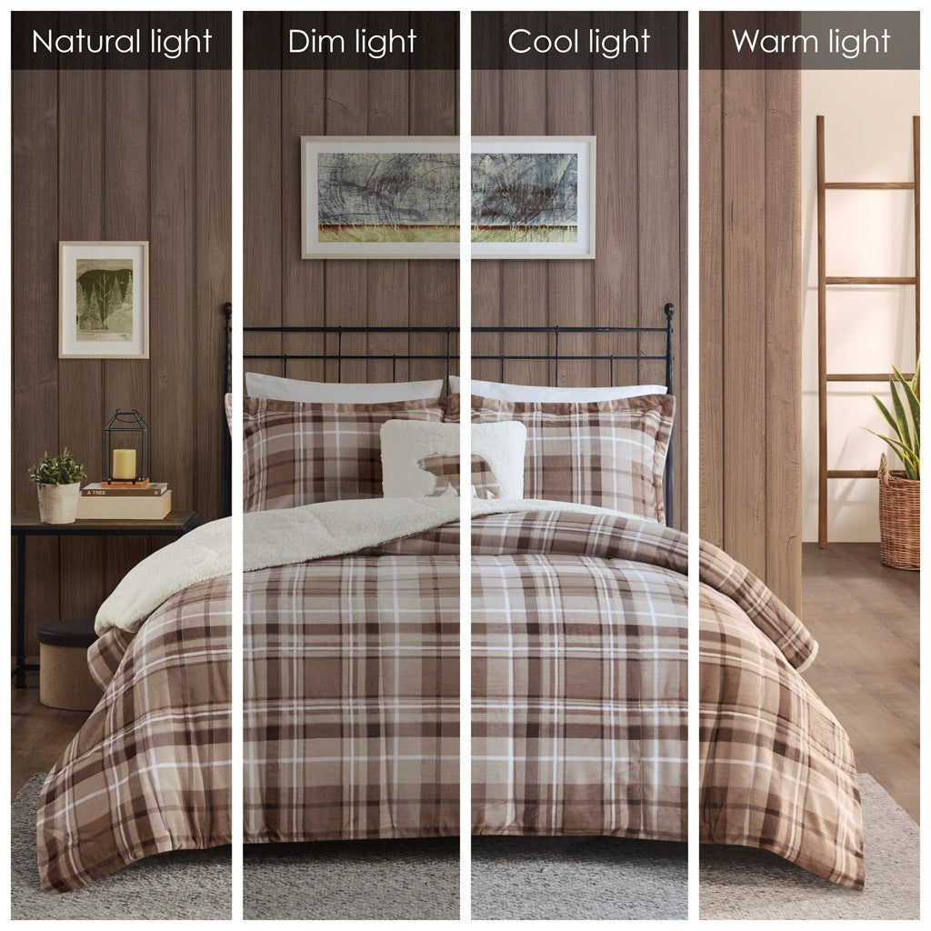 Plush to Sherpa Down Alternative Comforter Set