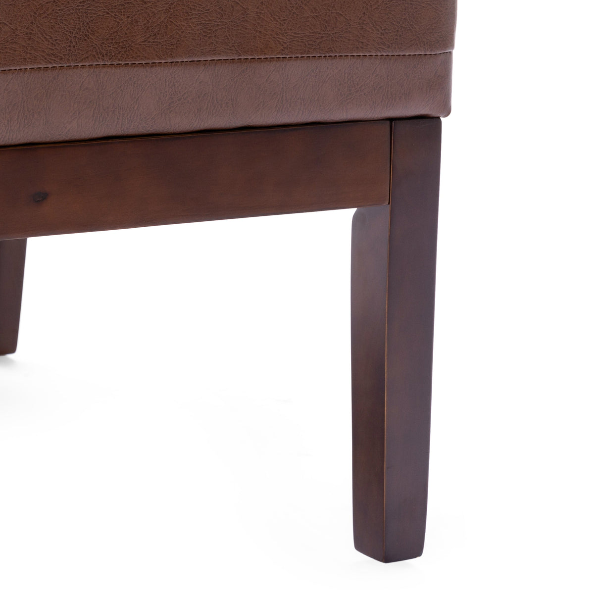 Contemporary Dark Brown Accent Chair with Tufted Waffle Stitch and PU Upholstery