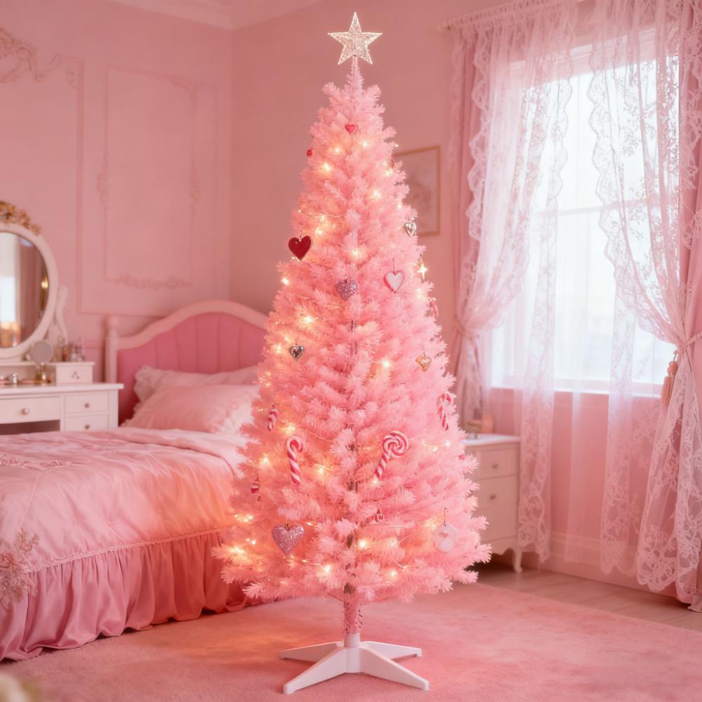 Artificial Pencil Christmas Tree Slim Design with Easy Setup