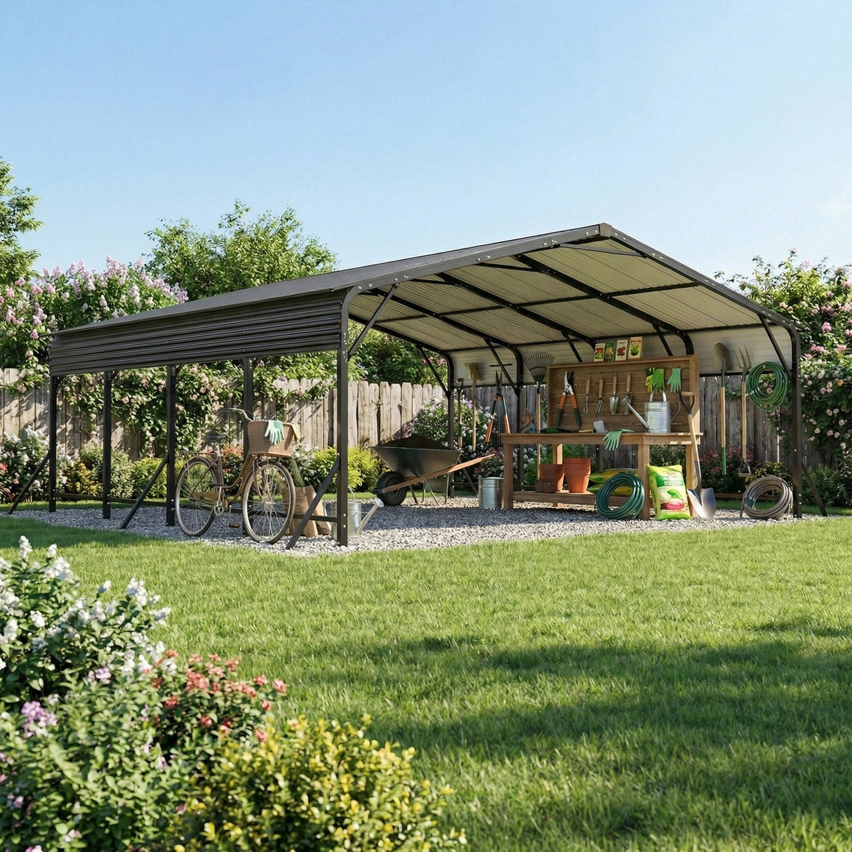 20'x20' Galvanated Steel Carport Canopy