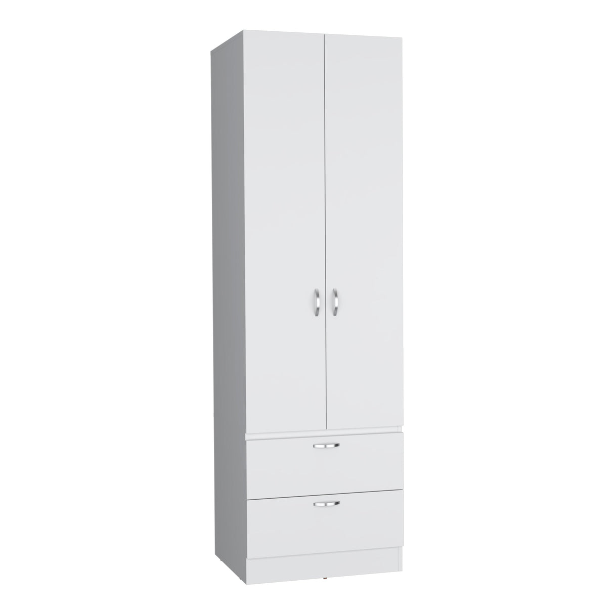 Armoire Wardrobe 76" H, Hanging Rod, 2 Drawers, 1 Shelf