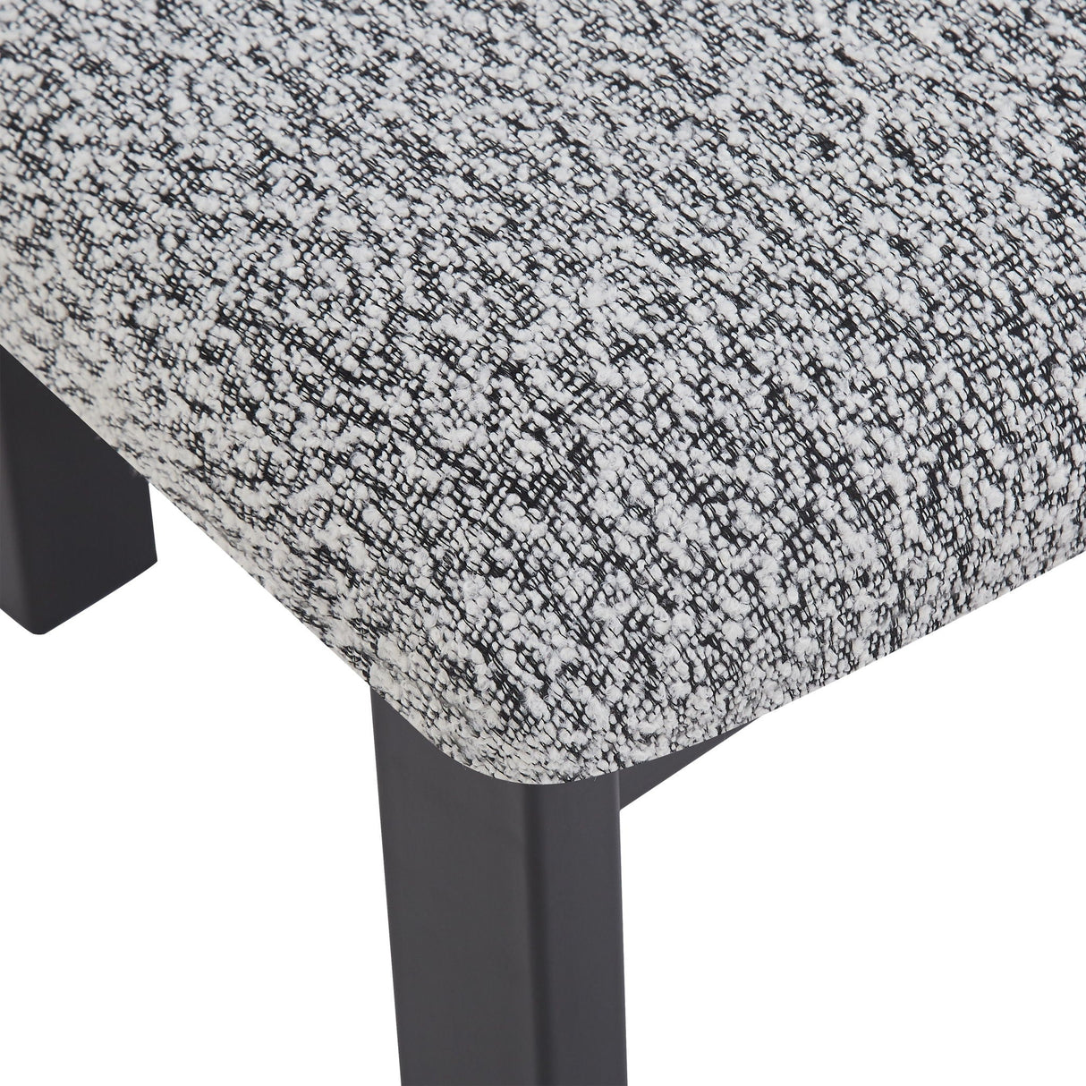 Modern Upholstered Armless Dining Chairs With Metal Legs