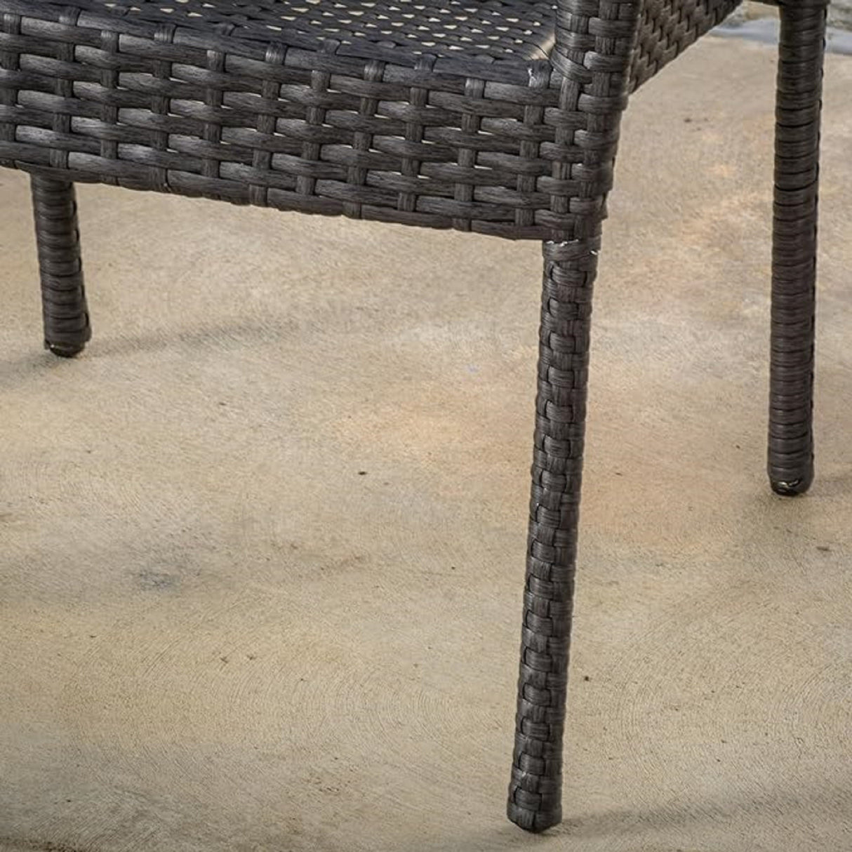 Littleton Grey PE Wicker Stacking Chair Set of 2