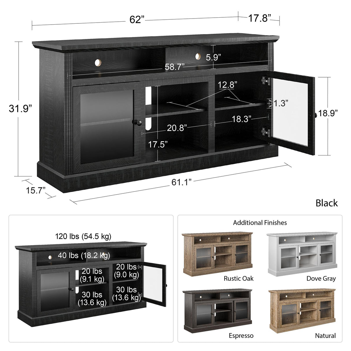 Chicago - TV Stand - Natural