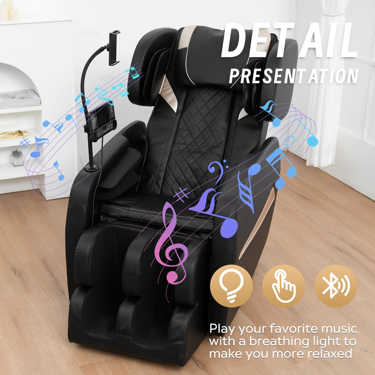 Massage Chair Recliner With Zero Gravity And Full Body Air Pressure