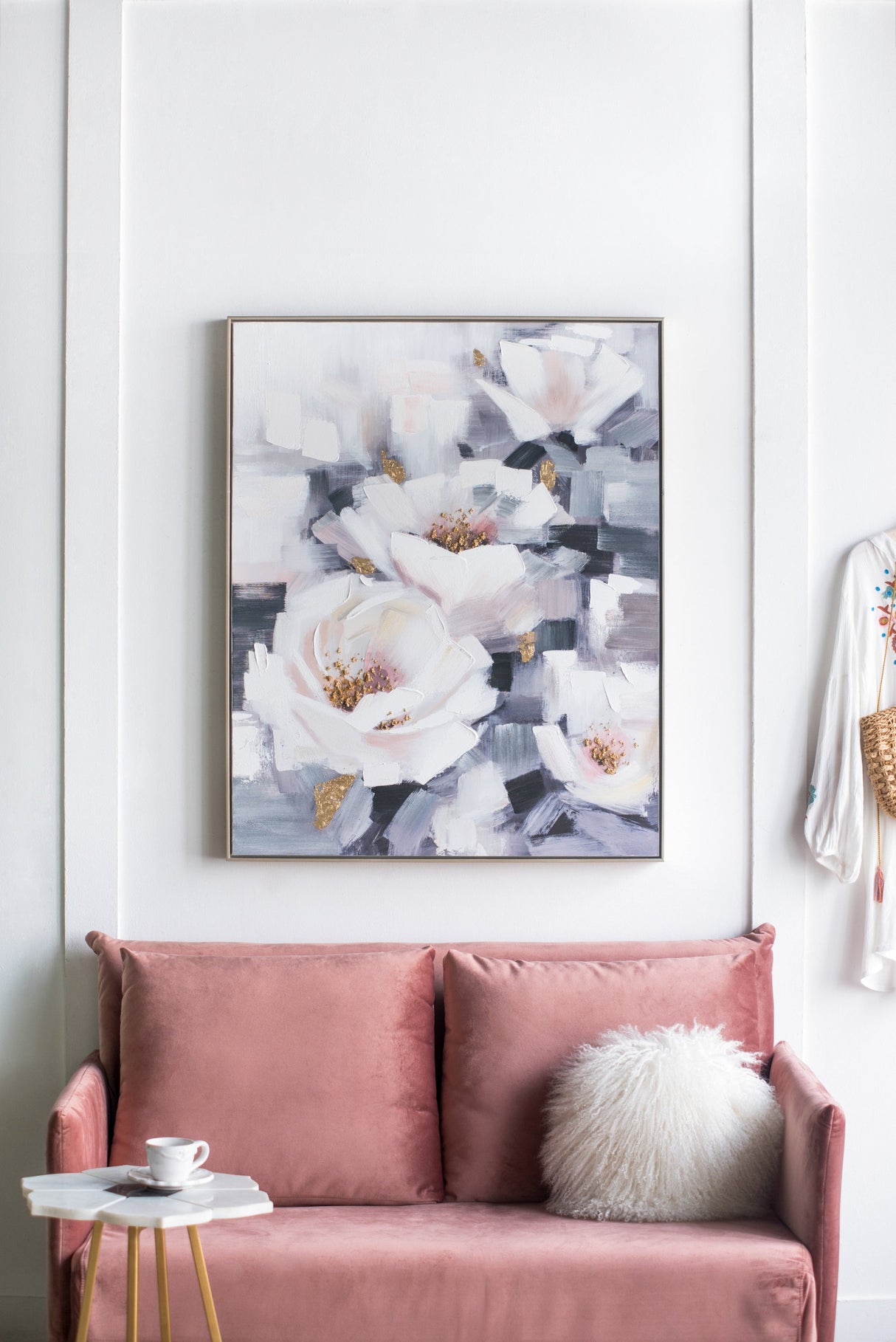 Sarah Framed Floral Wall Art, Large