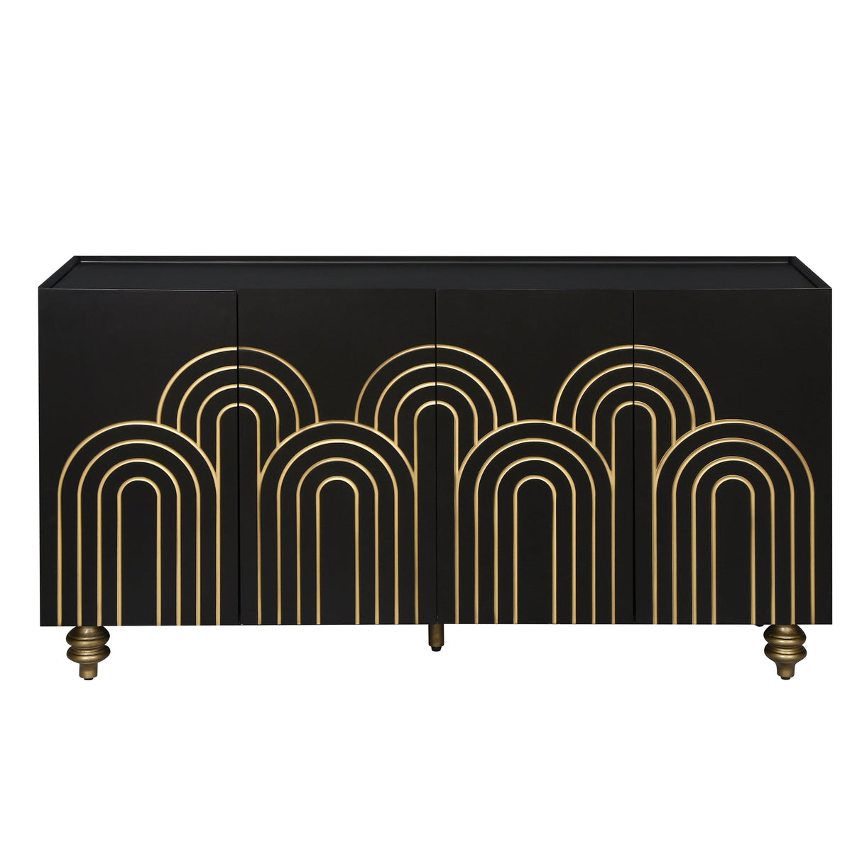 Modern Fluted Sideboard Buffet with Storage