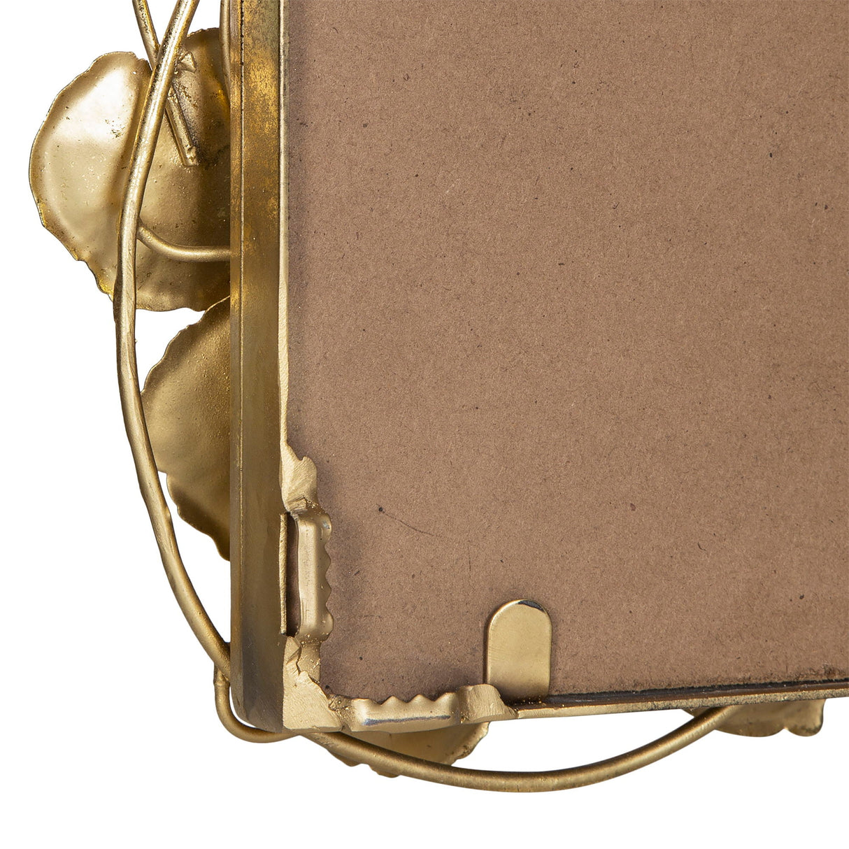 Full Length Mirror With Leaf Accents - Gold