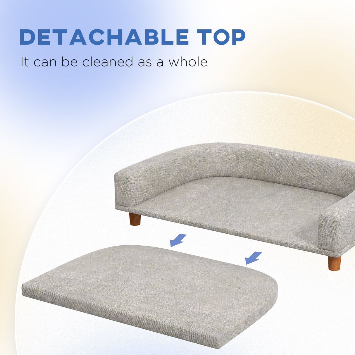 PawHut Dog Sofa Couch Pet Bed with Comfortable Luxury Cushion