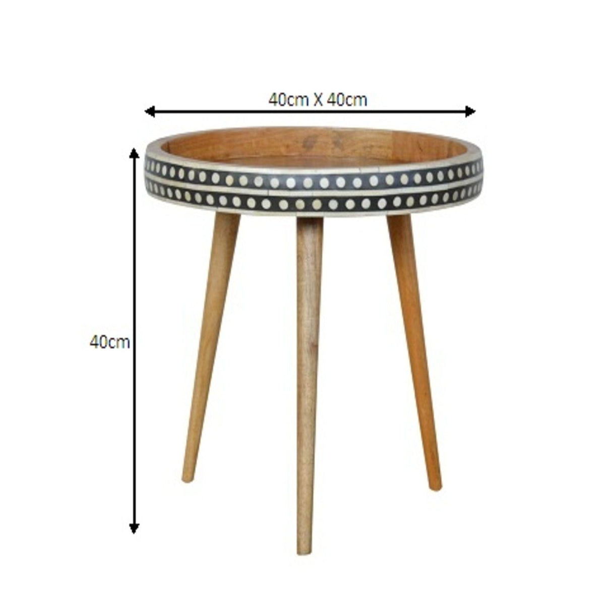 Small Patterned Nordic Style End Table