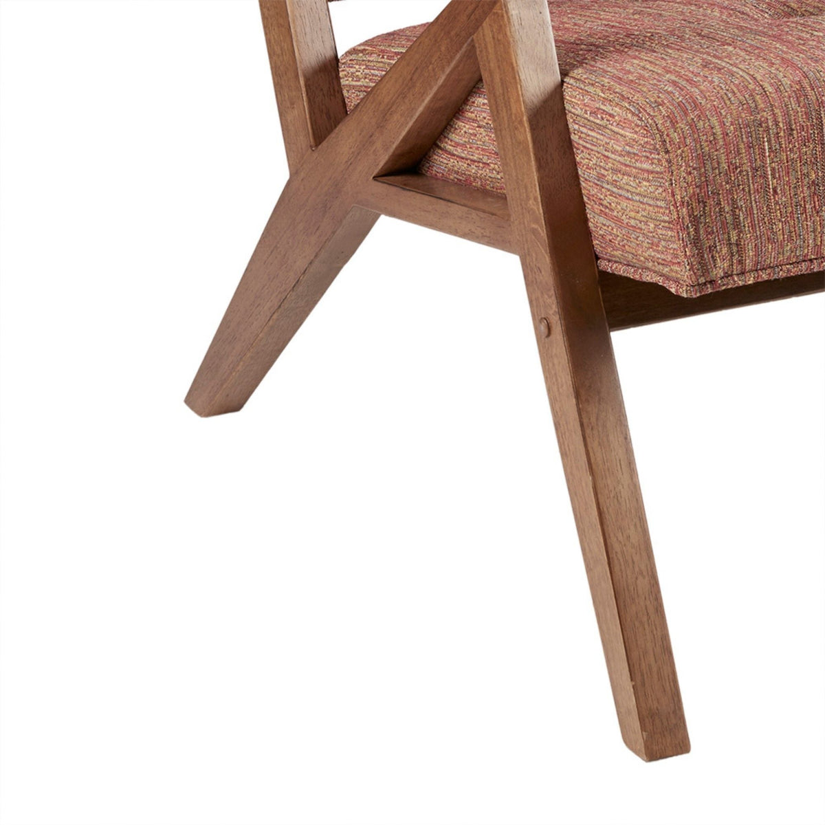 Lounge Chair With Tufted Upholstery And Solid Frame
