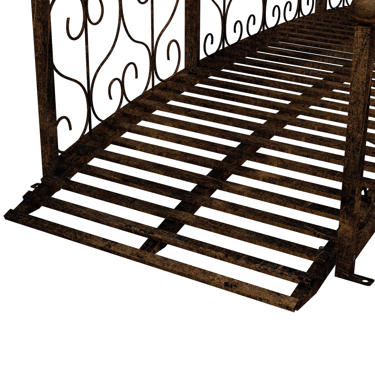 Outsunny 7' Metal Arch Garden Bridge with Safety Siderails