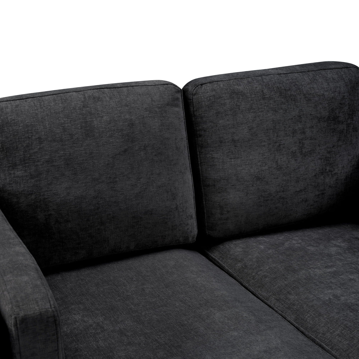 Chaise Lounge Sofa Bed With Dual Layer Armrests For Living Room