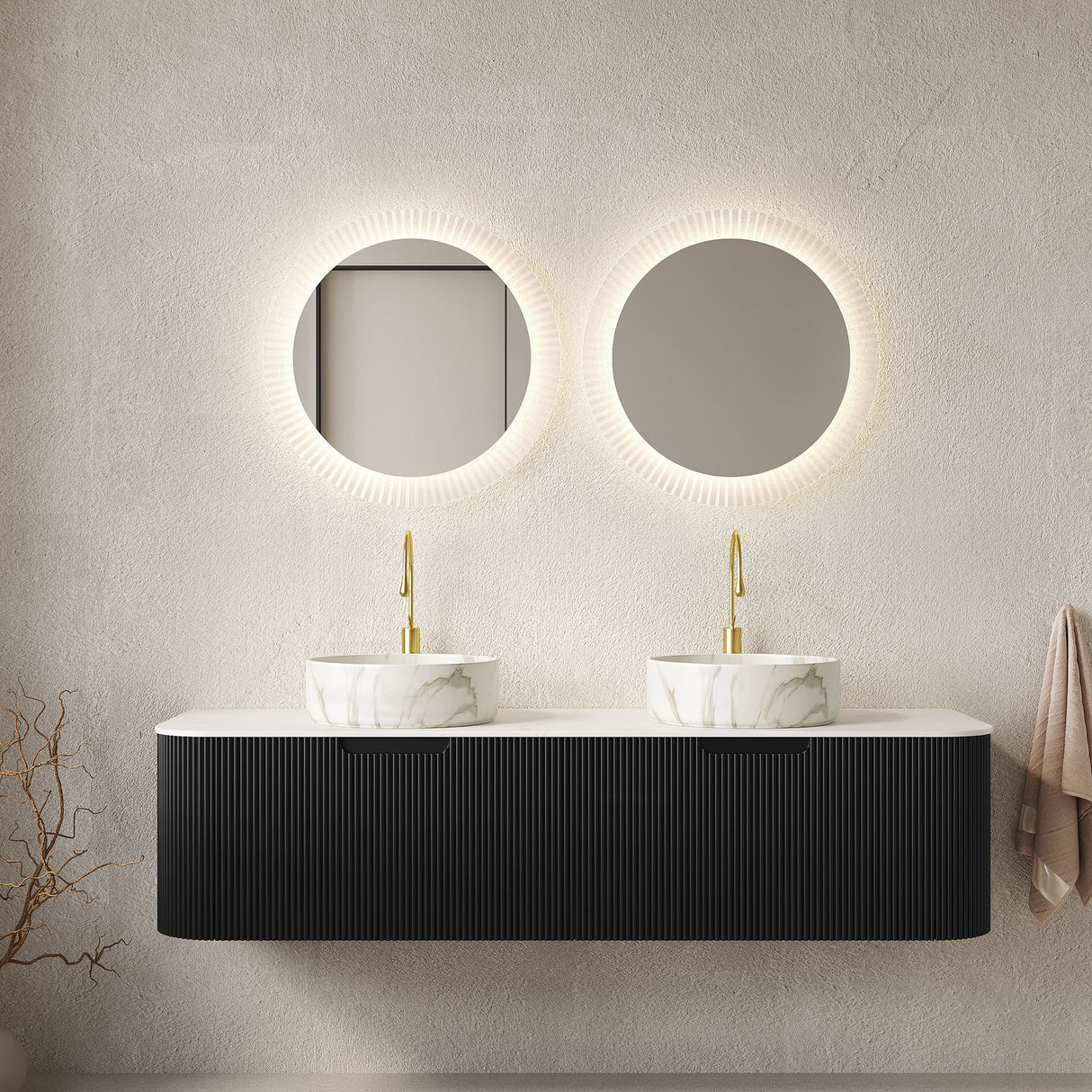 Dina 60" Bathroom Vanity & Sinks