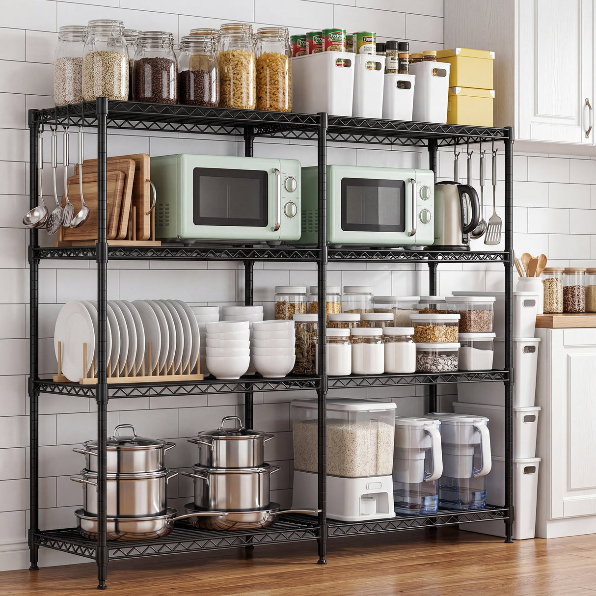 4 Tiers Metal Storage Shelves