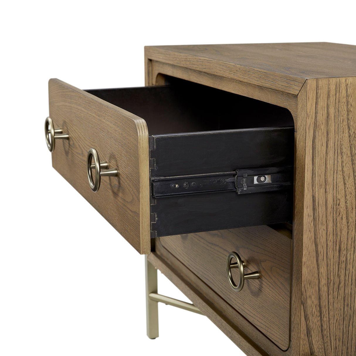 2 Drawer Nightstand with USB