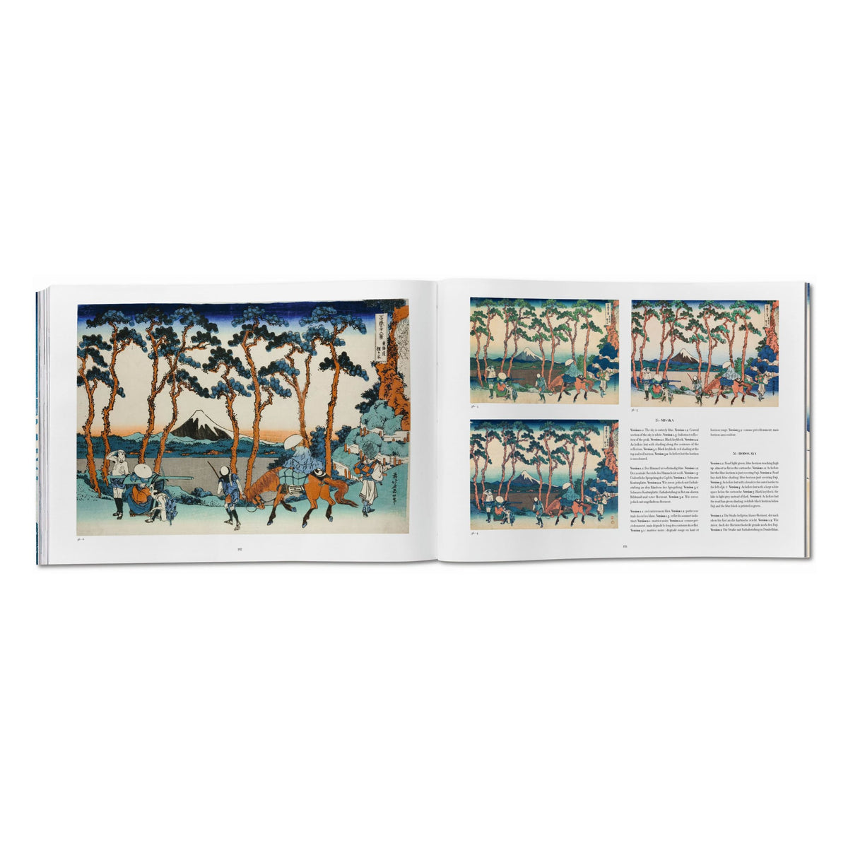 Hokusai. Thirty-six Views of Mount Fuji (German, French, English)