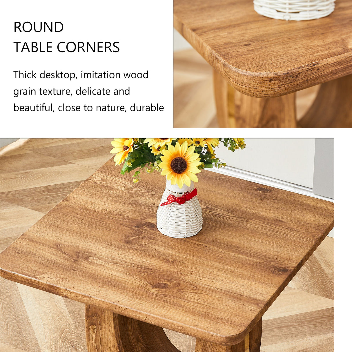 Elegant Wood-Grain Coffee Table