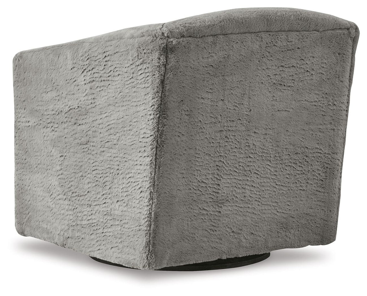 Bramner - Swivel Accent Chair - Charcoal