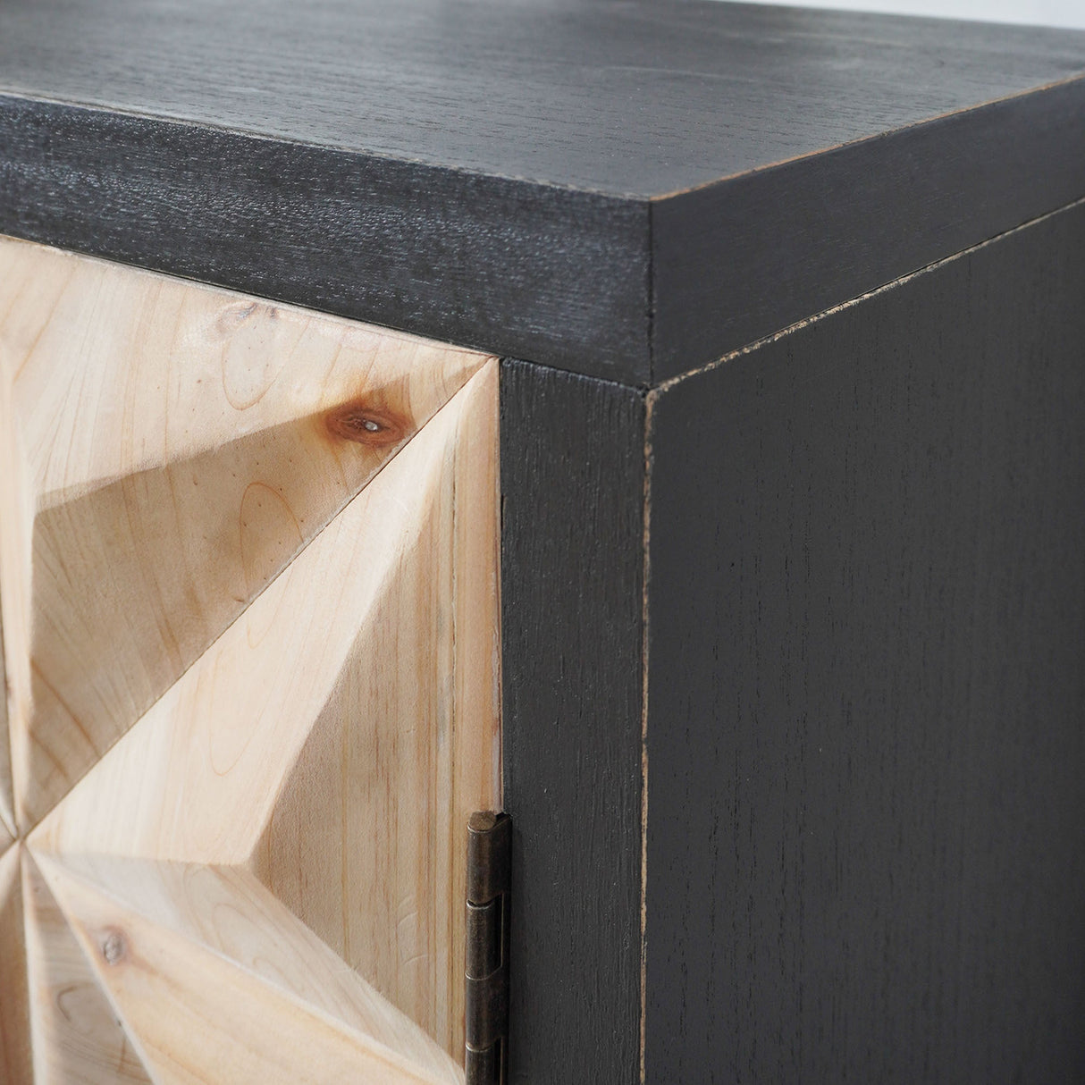 3D Geometric Double-Door Cabinet