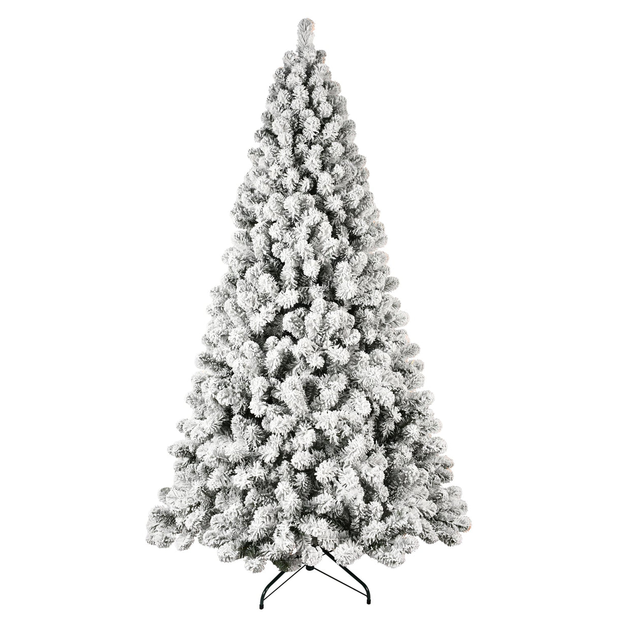 6ft Flocked Pre-Lit Christmas Tree with 300 UL Warm Lights