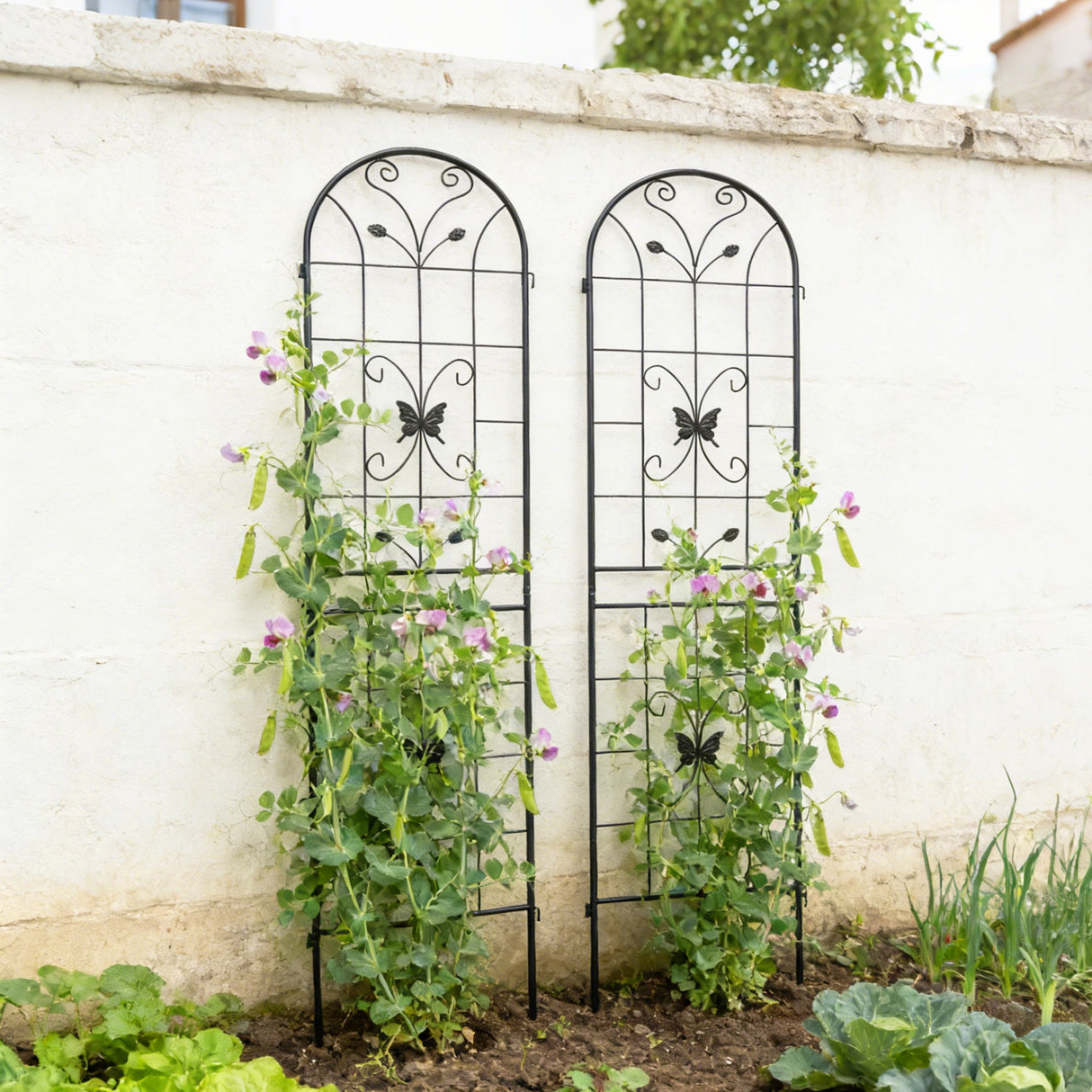 2 Pack Metal Garden Trellis 86.7" x 19.7"