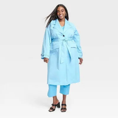 A New Day Women's Button Up Trench Coat Jacket