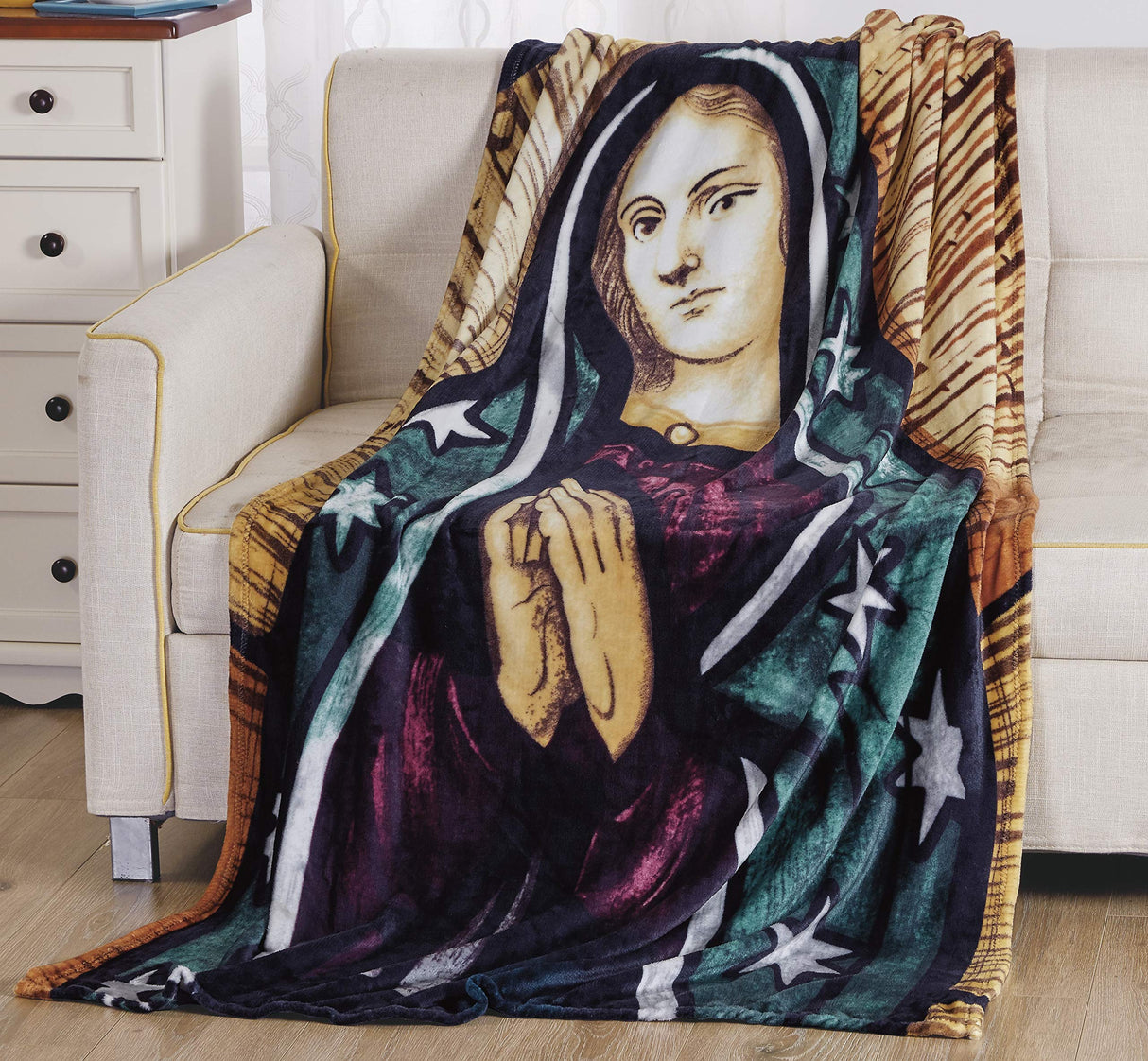 Decor&More Religious 50" x 70" Oversized Super Soft Microplush Throw Blanket