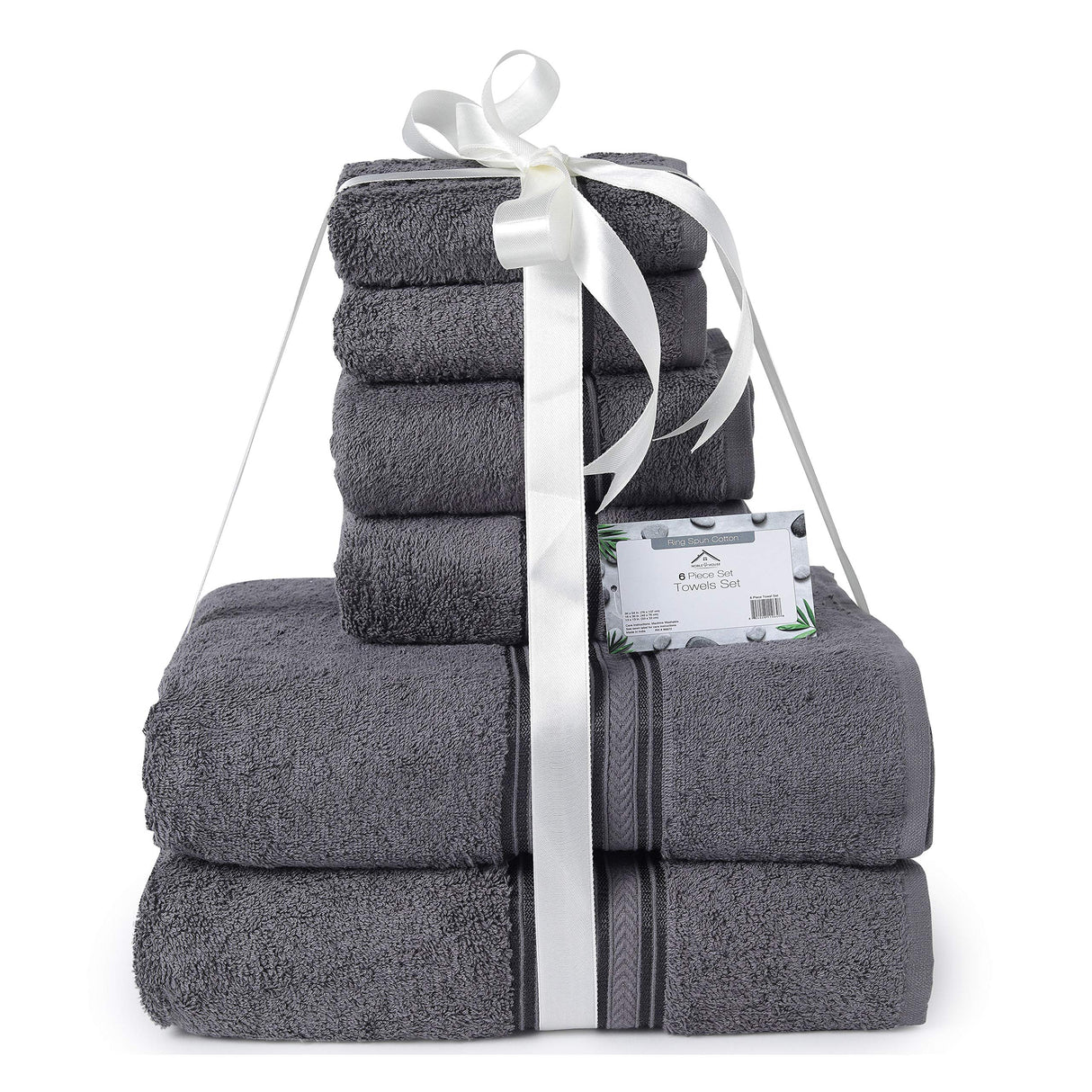 Faith, Hope, Love Home Decor Bathessentials 100% Cotton Extra Heavy 6 Piece Bath Towel Set