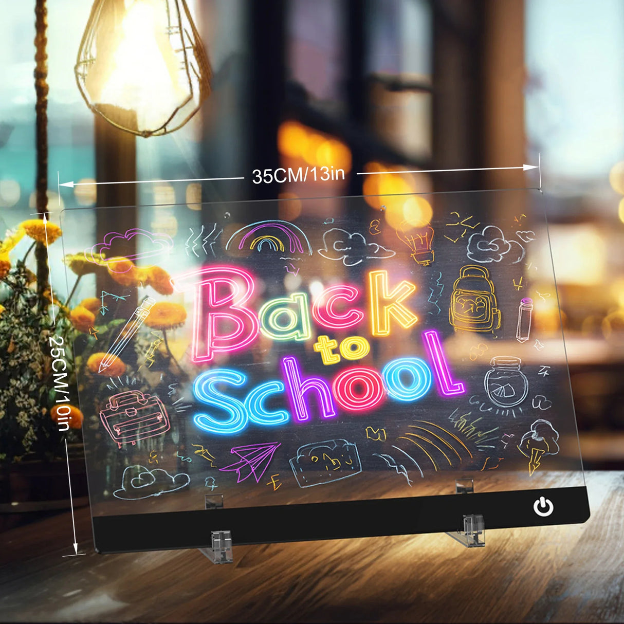 LED Note Board Night Light – 7-Color Acrylic Message & Drawing Board Gift