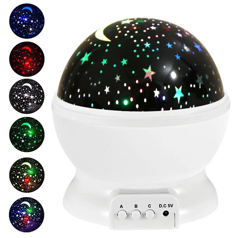 360° Rotating Galaxy Projector – LED Nebula Star Night Light for Kids Room