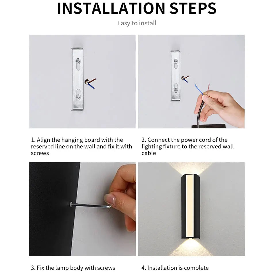 Outdoor LED Wall Light – 10W IP66 Waterproof Lamp for Home Exterior & Garden Decor