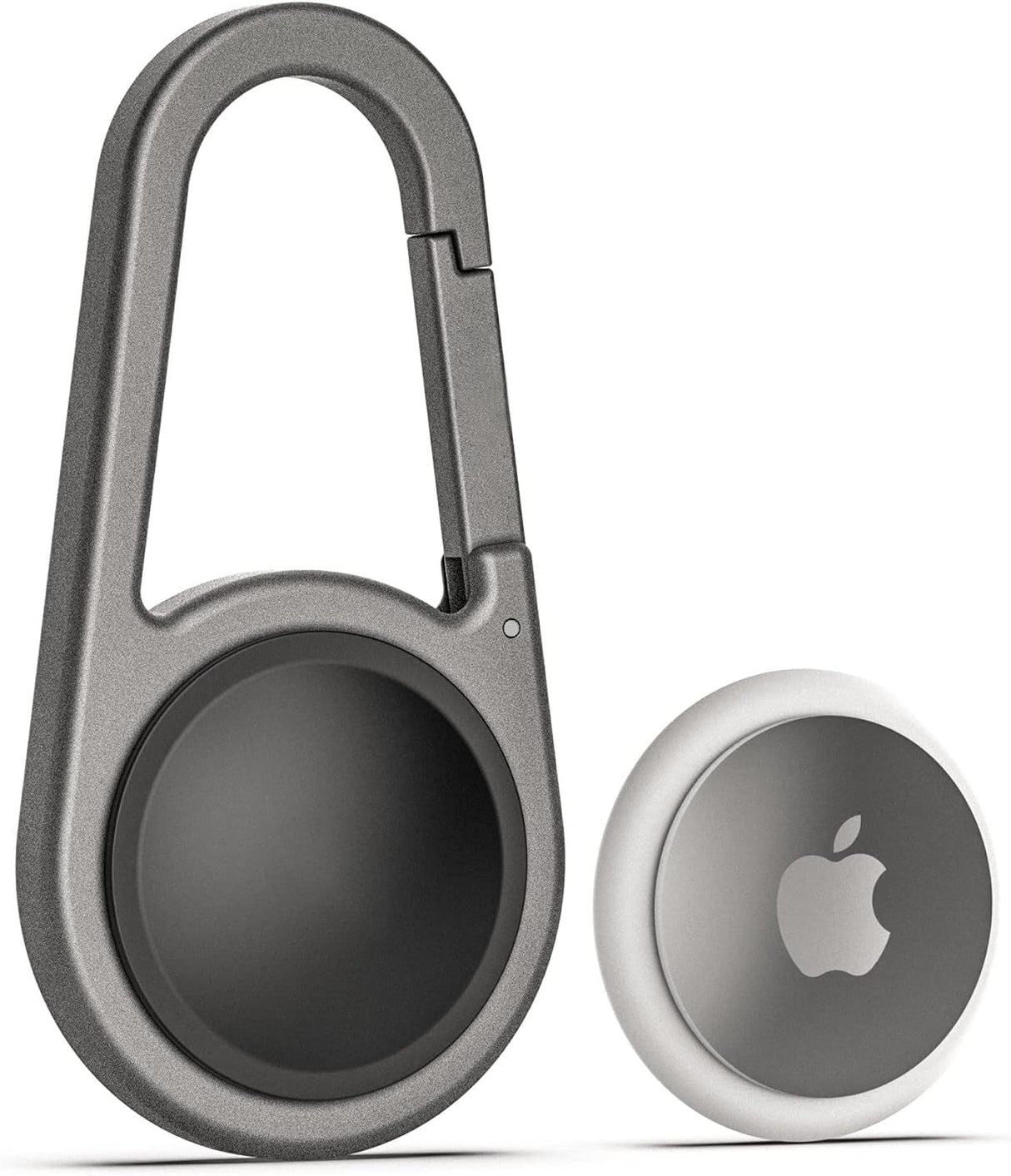 Carabiner-AirTag-Holder-with-Keychain-Ultra-Durable-Shockproof/Waterproof-Case-with-Spring-Loaded-Clip-(Designed-for-Apple-AirTag)-(Aluminum)-