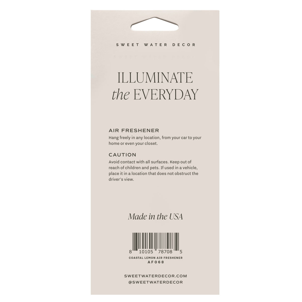 Coastal Lemon Hanging Air Freshener